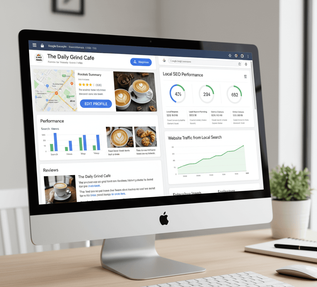 computer showing data analytics for ecommerce business
